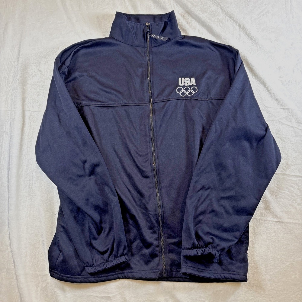 United States Olympic Committee Warm Up Track Jacket Size XL Zip Up Team USA
